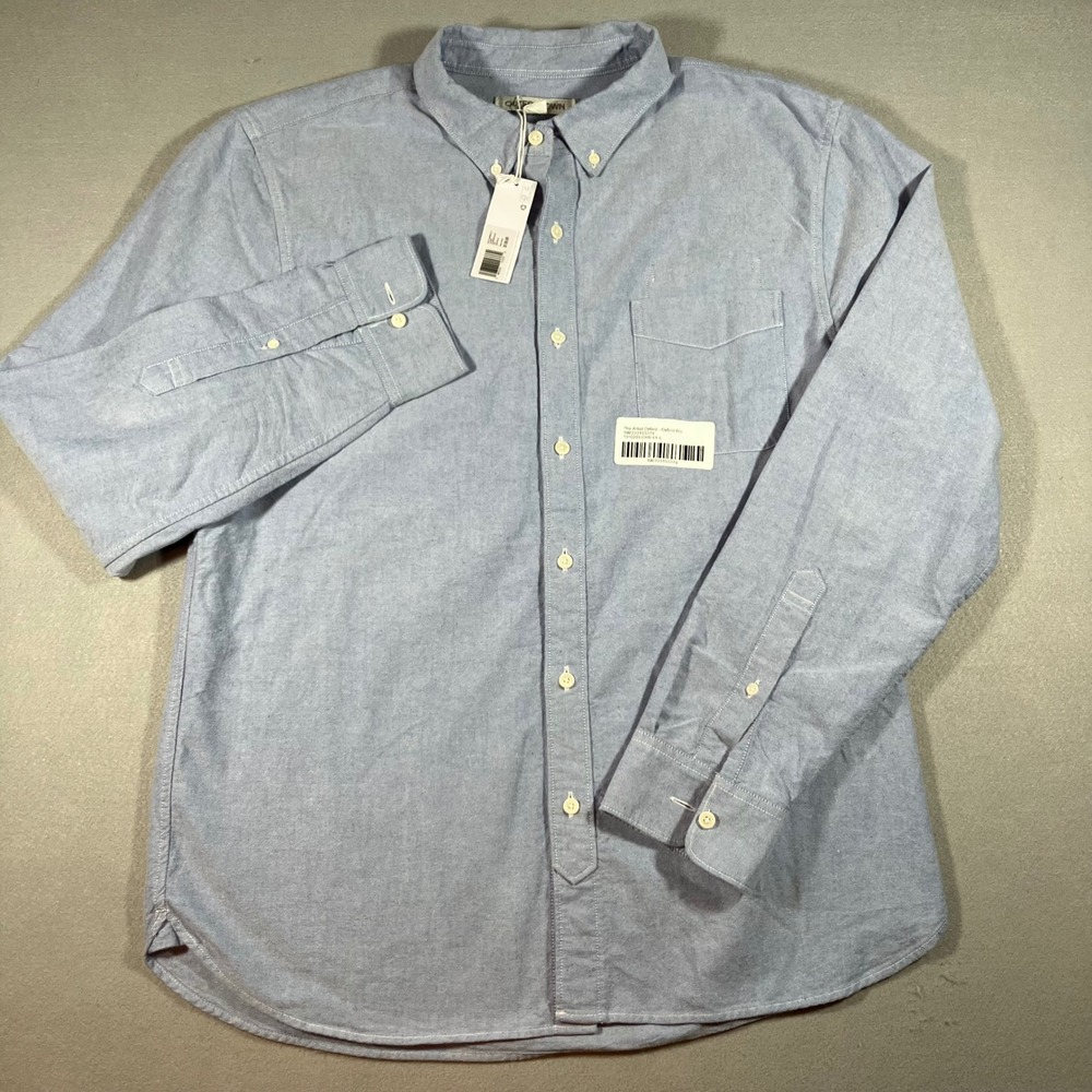 NWT Outerknown The Artist Oxford Shirt Men L Blue Long Sleeve Button Down Preppy